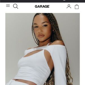 Garage Cami White Shrug Crop Top Size XS